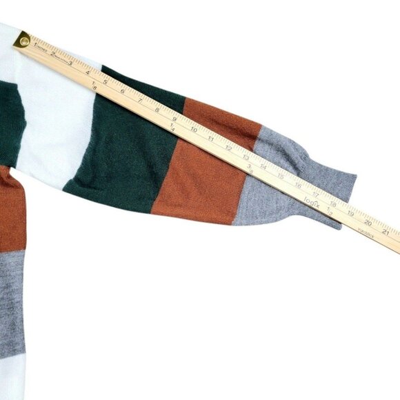 Women's 1X SHEIN Plus Striped Colorblock Casual Long Sleeve Crewneck Pullover - Picture 11 of 12